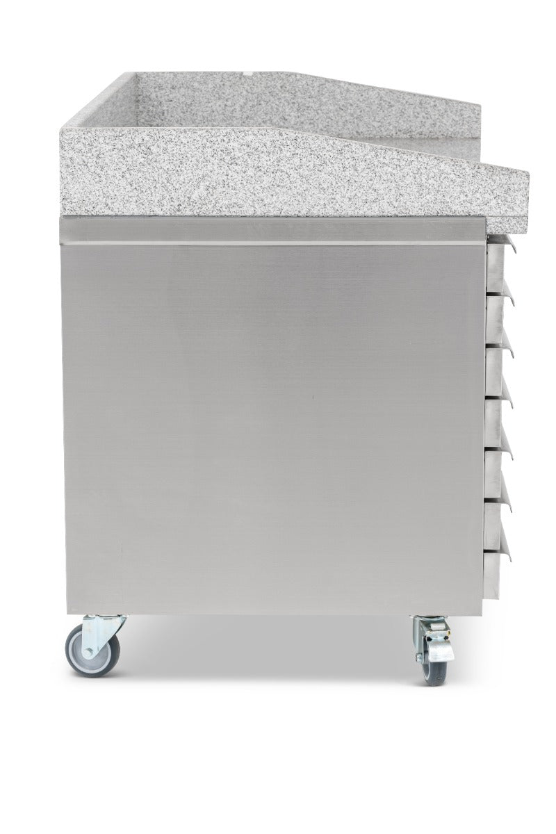 Single Hinged Door Pizza Prep Counter With Neutral Drawers