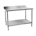 141049 - Stainless Steel Table With Backsplash  1200x700mm (WxD)