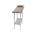 141030 - Stainless Steel Table with Backsplash 300x600mm (WxD)