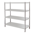 141060 - Stainless Steel 4 Tier Storage Shelving 1500 mm Wide