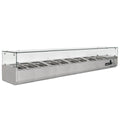 2m Glass Canopy 1/3 Gastronorm Prep Top