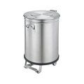 231050 - Commercial Round Waste Bin 100L with 2 Castors and Foot Pedal
