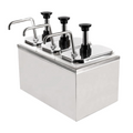 301082 - Condiment/Sauce Dispenser with Stainless Steel Pump 3 x 2 Litre