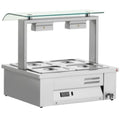 Counter Top Bain Marie With Sneeze Guard 2x GN1/1