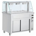 Bain Marie With Heated Cupboard And Glass Canopy 3 x GN1/1