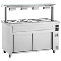Bain Marie With Heated Cupboard And Sneeze Guard 4x GN1/1