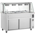 Bain Marie With Heated Cupboard And Glass Canopy 4x GN1/1