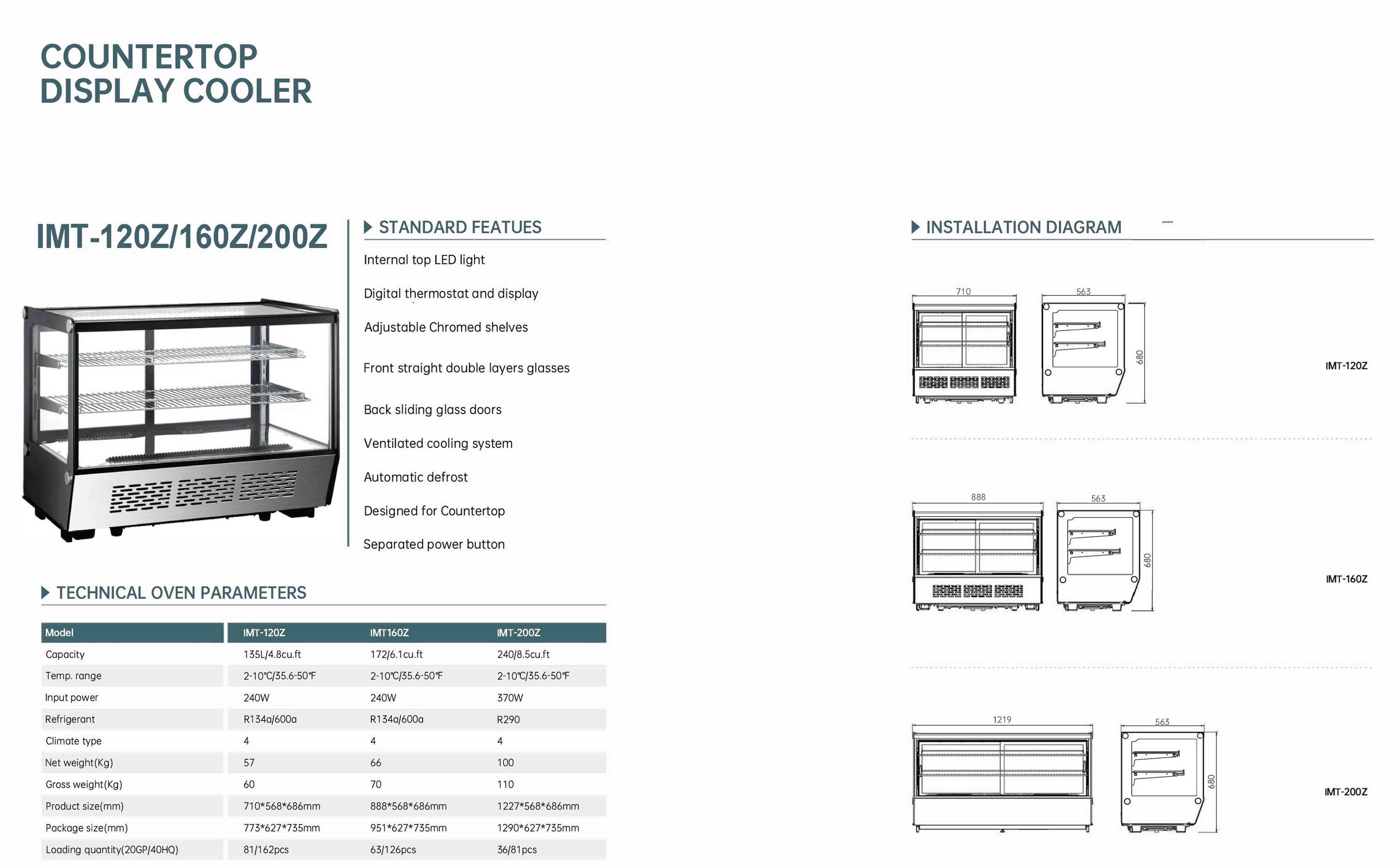 251011 - Countertop Display Cooler - 160Z