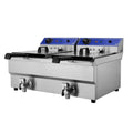 161011 - Countertop Electric Fryer - 2 x 16 Litre Twin Tank with Tap