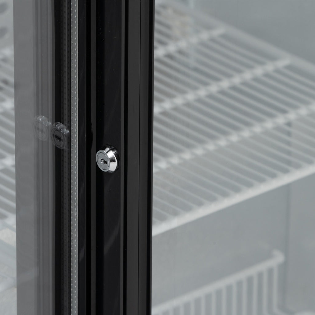 Low Height Double Sliding Glass Door Bottle Cooler