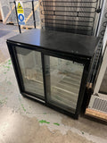 Low Height Double Sliding Glass Door Bottle Cooler