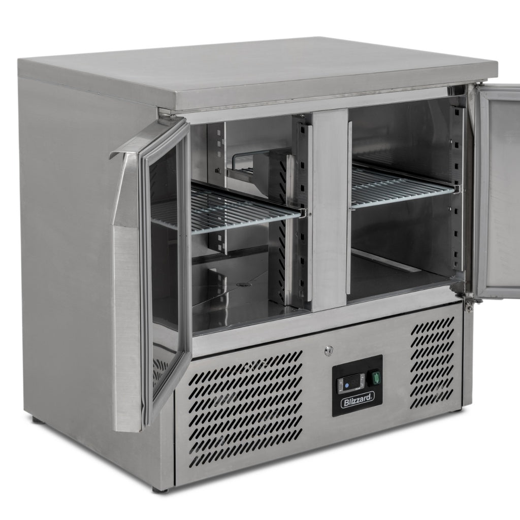 Compact Double Door Counter Refrigerator