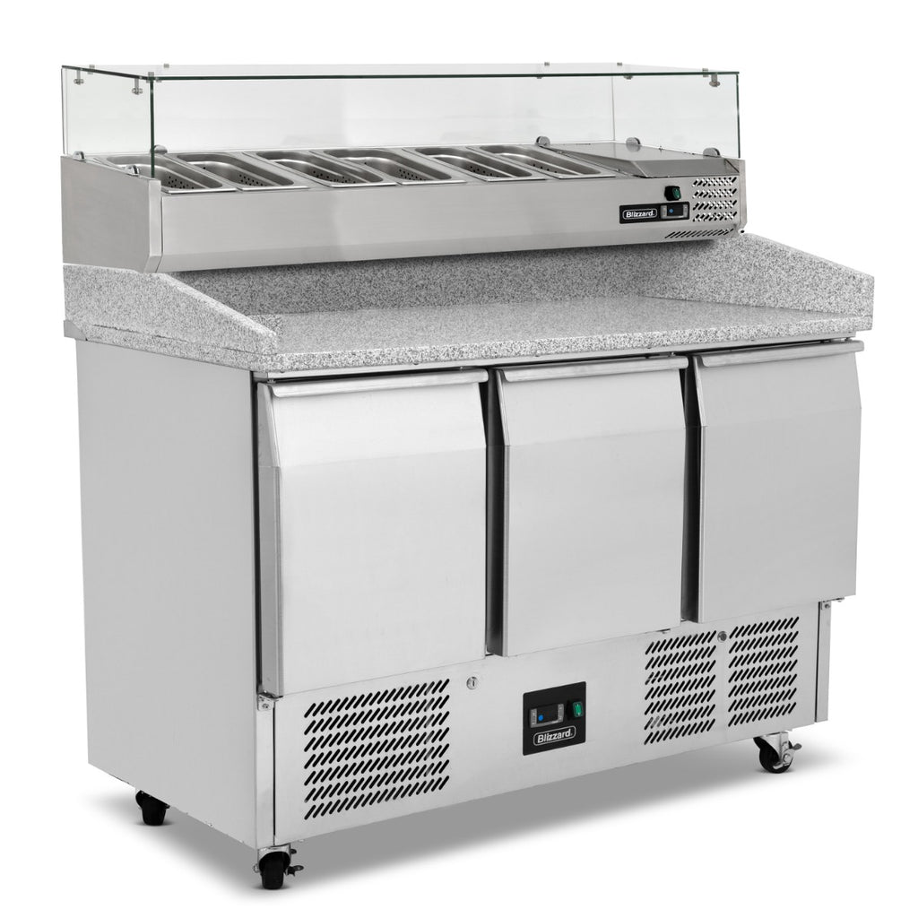 Compact Triple Door Pizza Prep Counter