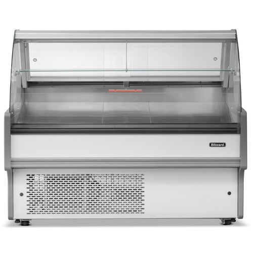 1.3m Curved Glass Serve Over Counter