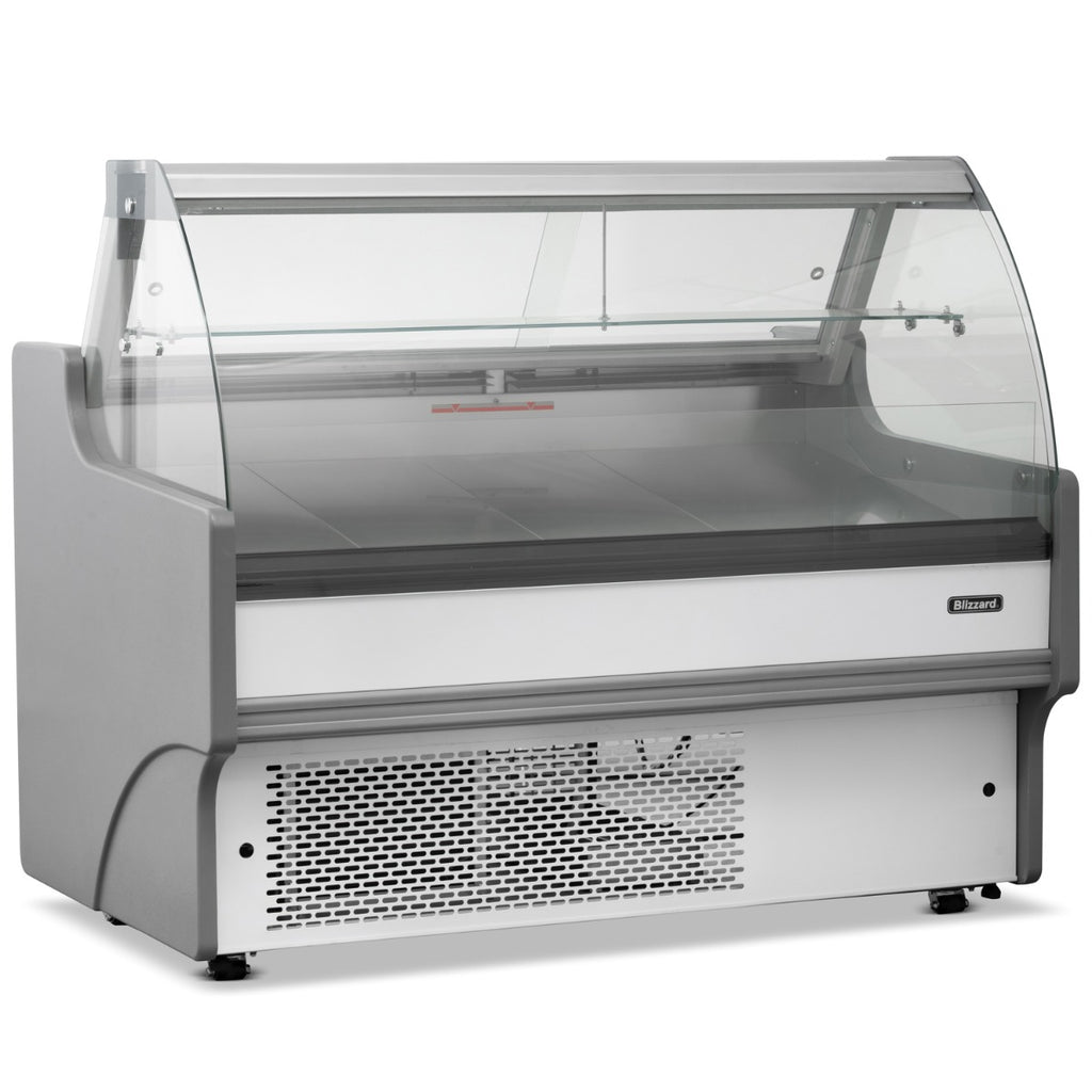 1.3m Curved Glass Serve Over Counter