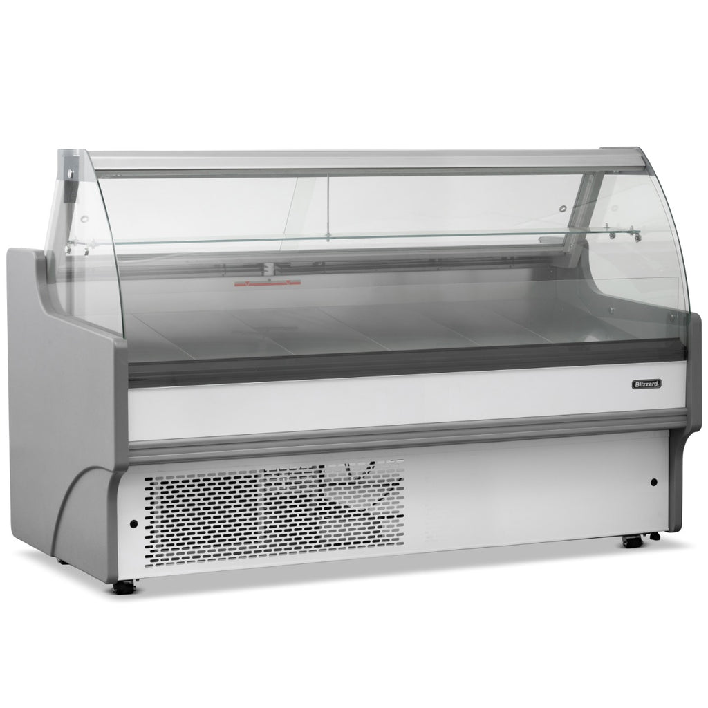 2m Curved Glass Serve Over Counter