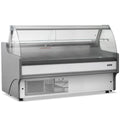 2m Curved Glass Serve Over Counter