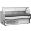 2.5m Curved Glass Serve Over Counter