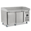 Double Hinged Door Pizza Prep Counter with Granite Worktop