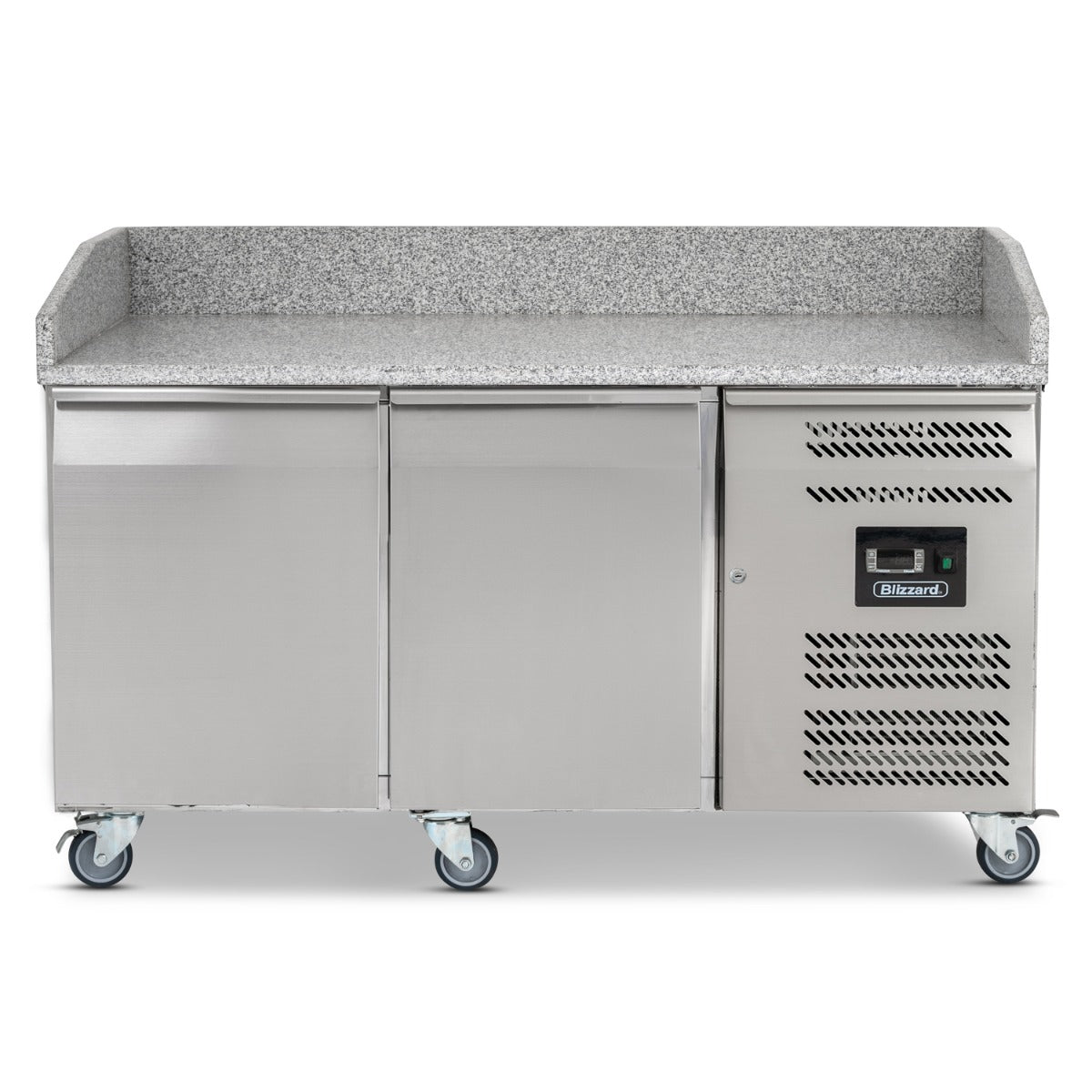 Double Hinged Door Pizza Prep Counter with Granite Worktop
