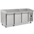 Triple Hinged Door Pizza Prep Counter with Granite Worktop