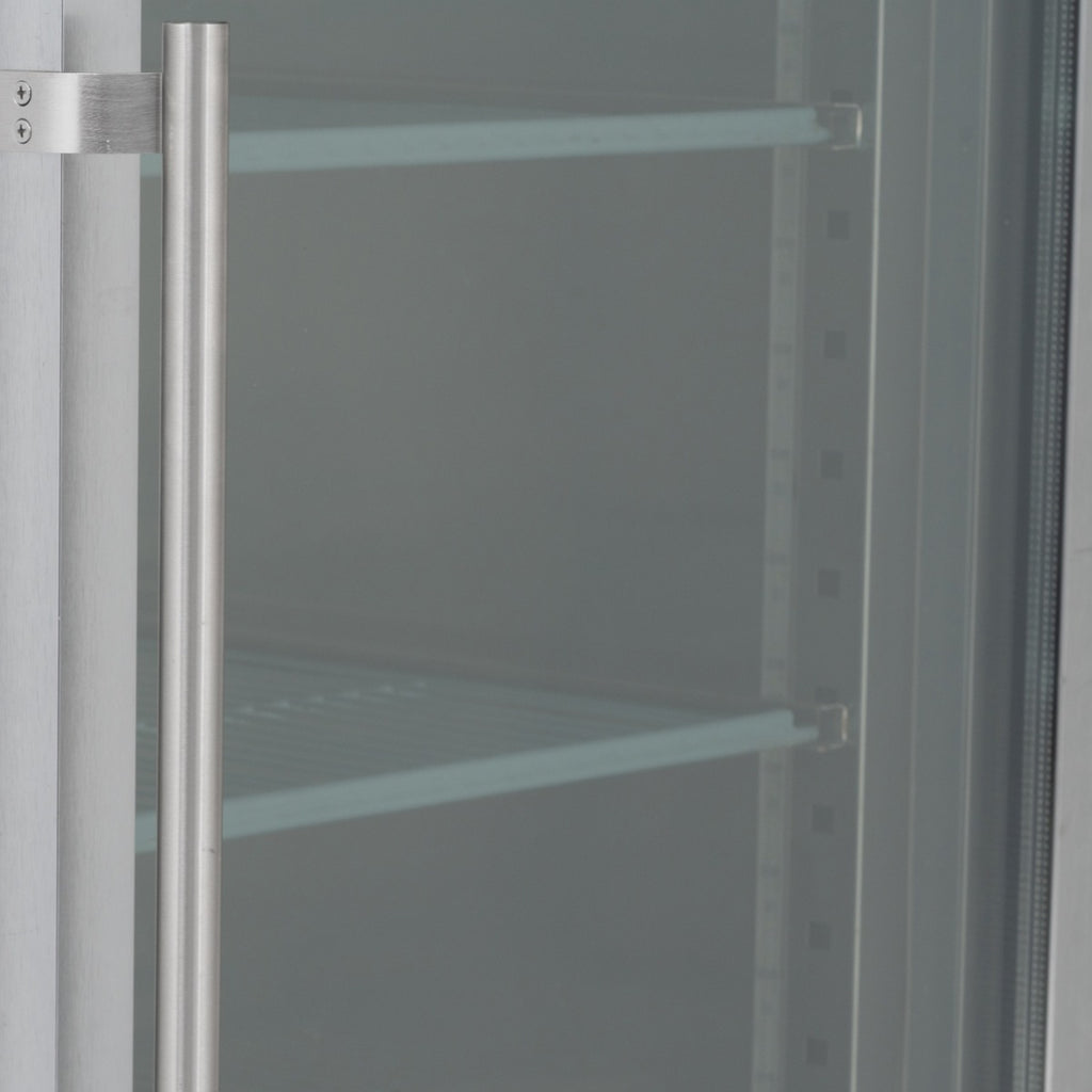 Upright Double Hinged Glass Door Gastronorm Freezer