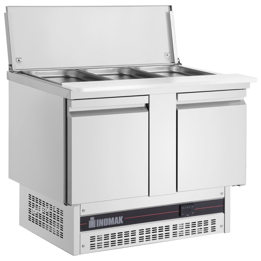 Double Hinged Door Gastronorm Saladette With Cutting Board