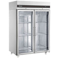 Upright Double Hinged Glass Door Heavy Duty Freezer