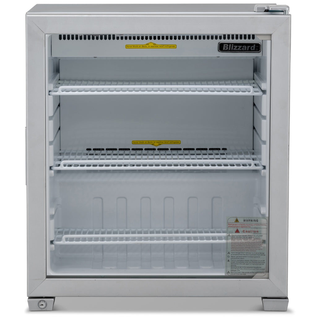 Blizzard Glass Door Counter Top Refrigerator