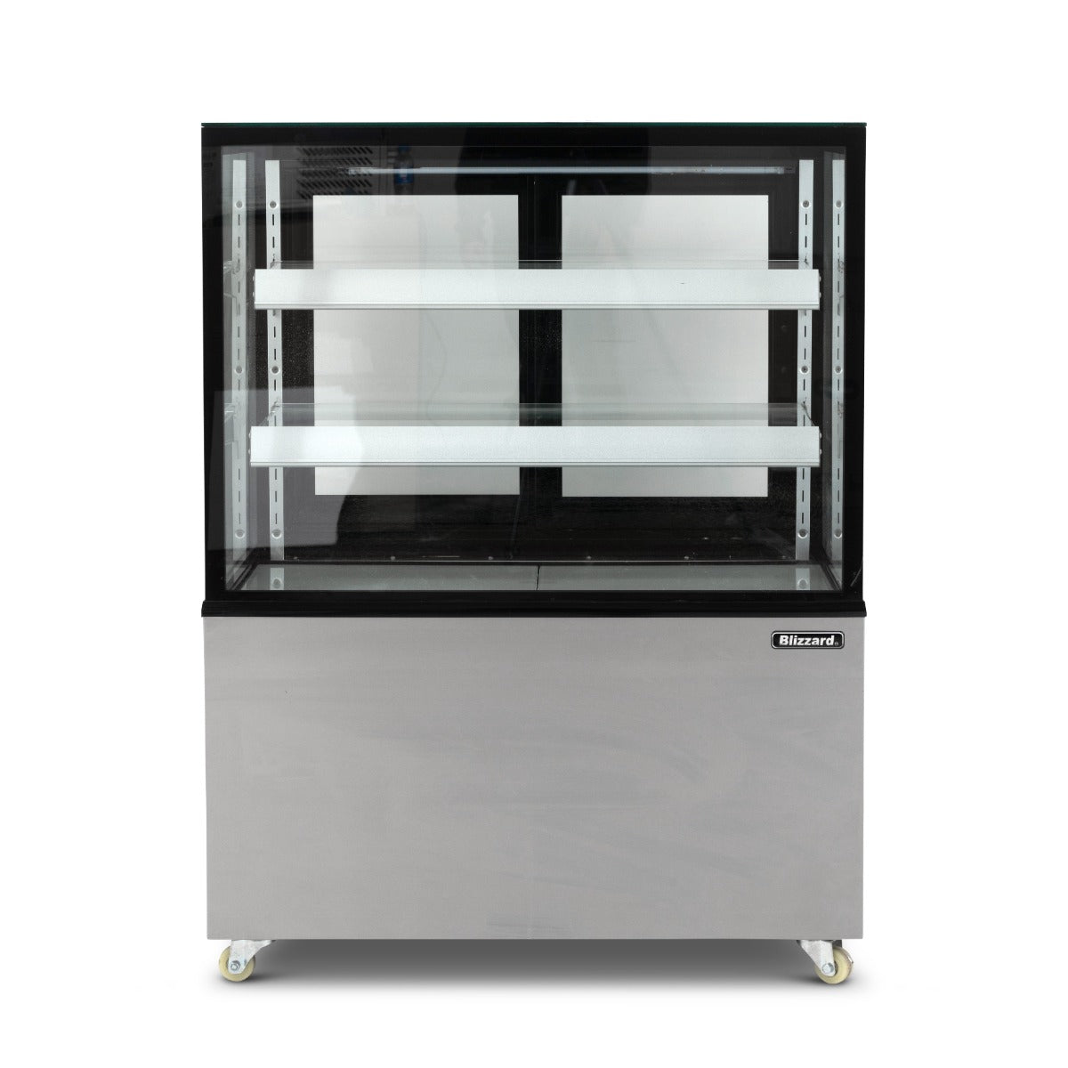 1.5m Double Tier Heated Flat Glass Display Unit
