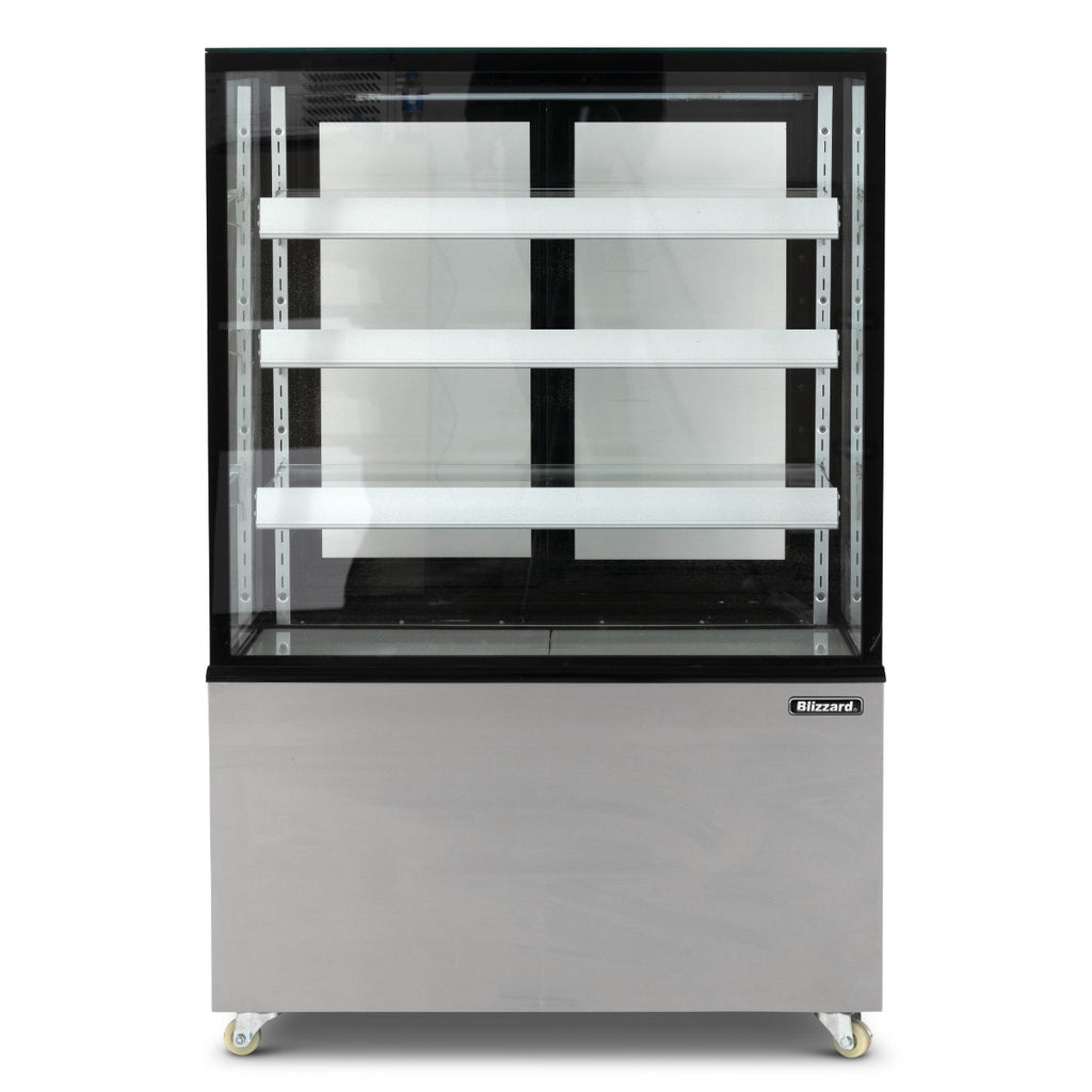1.2m Triple Tier Heated Flat Glass Display Unit