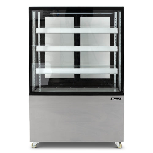 1.2m Triple Tier Heated Flat Glass Display Unit
