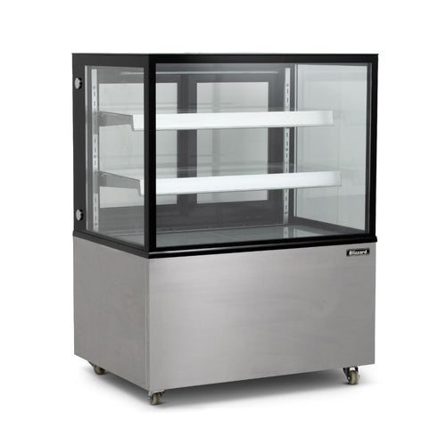 1.5m Double Tier Heated Flat Glass Display Unit
