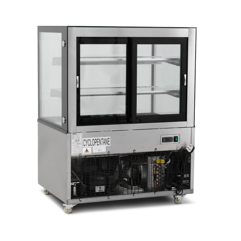 1.2m Double Tier Refrigerated Flat Glass Display Unit