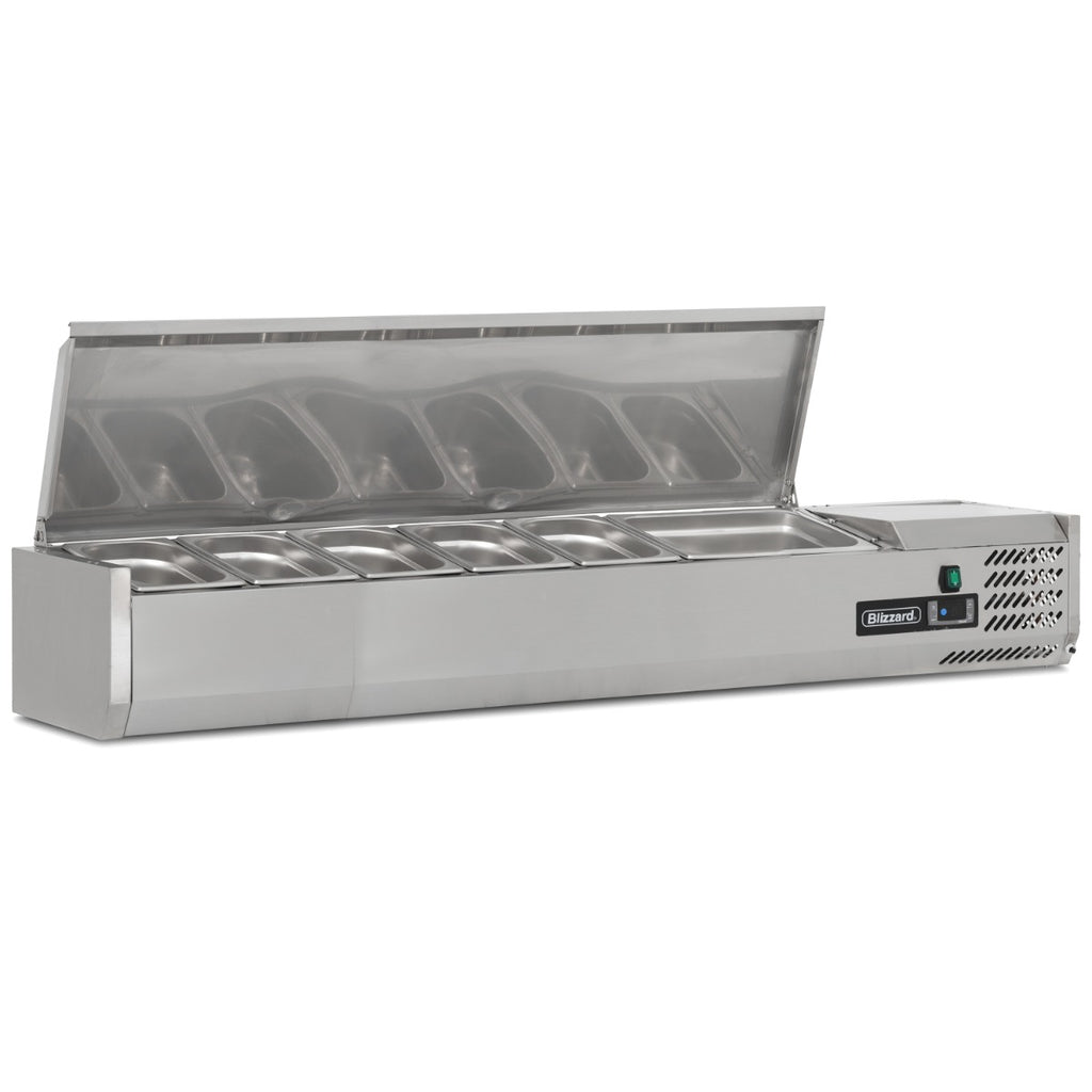 1.5m Hinged 1/3 Gastronorm Prep Top