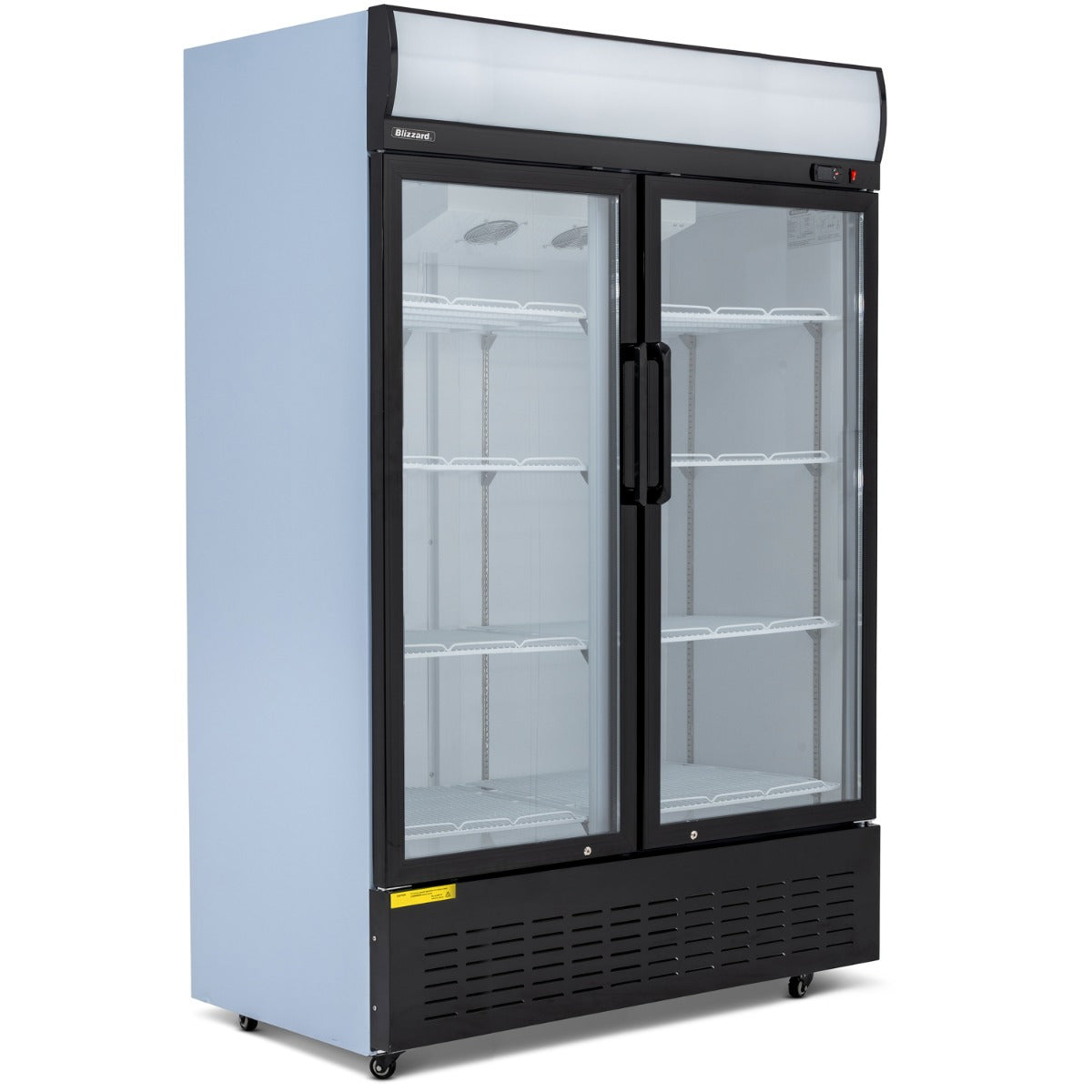 900L Double Hinged Glass Door Display Merchandiser