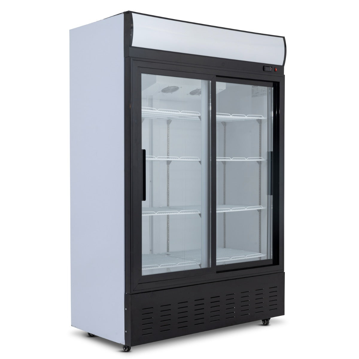 900L Double Sliding Glass Door Display Merchandiser