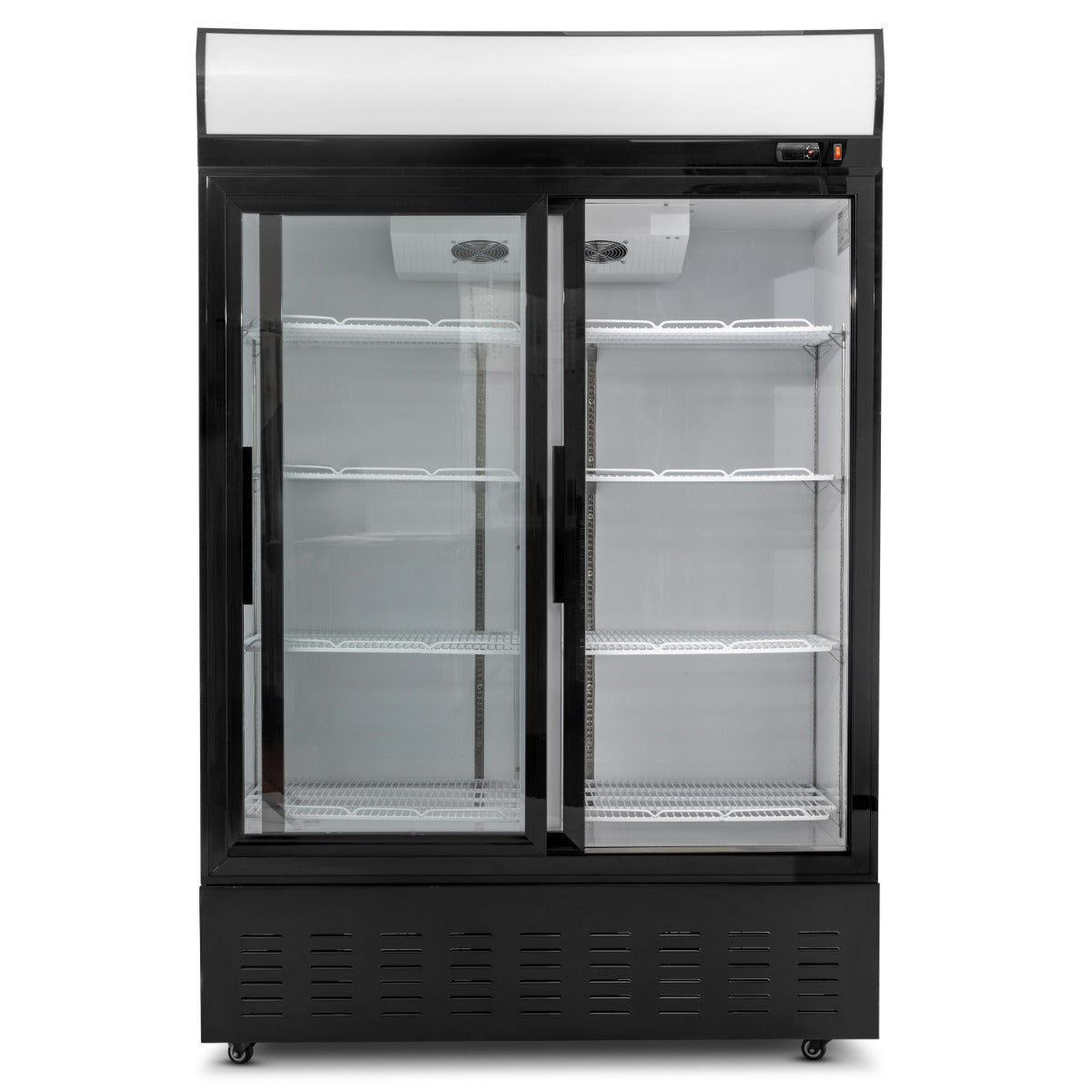 900L Double Sliding Glass Door Display Merchandiser