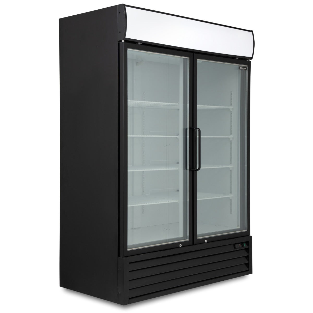 Double Hinged Glass Door Freezer Display Merchandiser