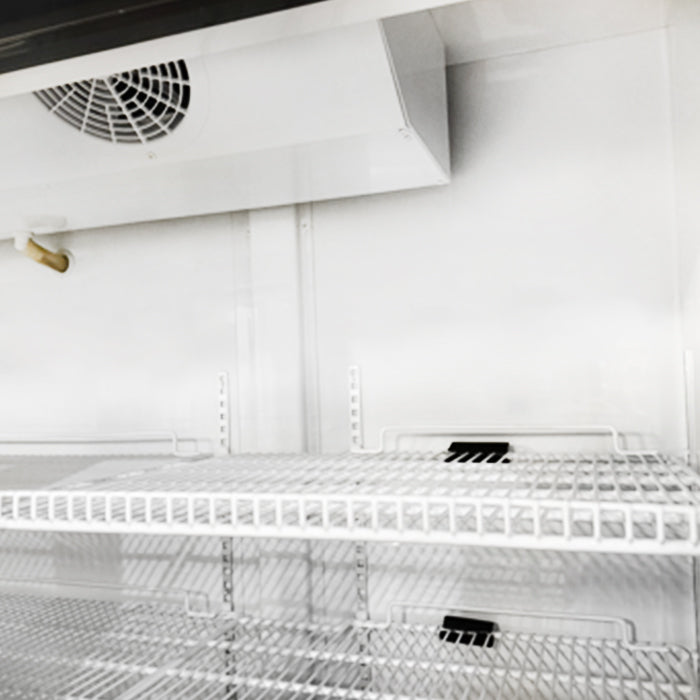 Double Hinged Glass Door Freezer Display Merchandiser