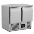 Compact Double Door Counter Refrigerator with Granite Worktop