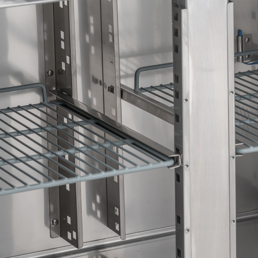 Four Hinged Door Refrigerated Counter With Upstand