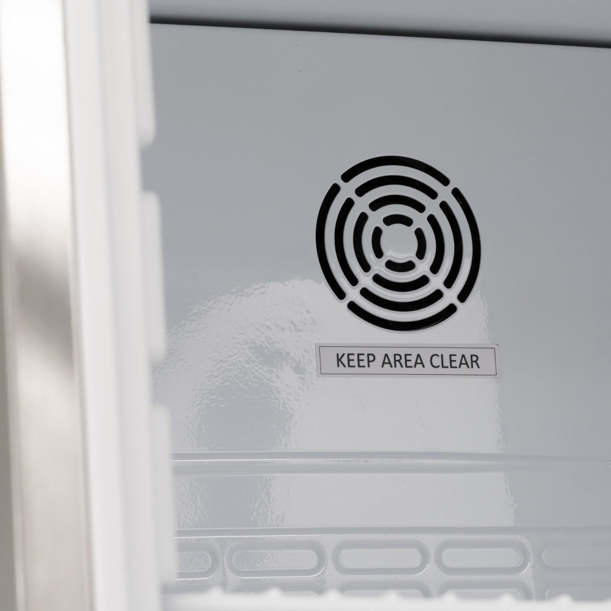 Upright 320L Single Hinged Glass Door Refrigerator