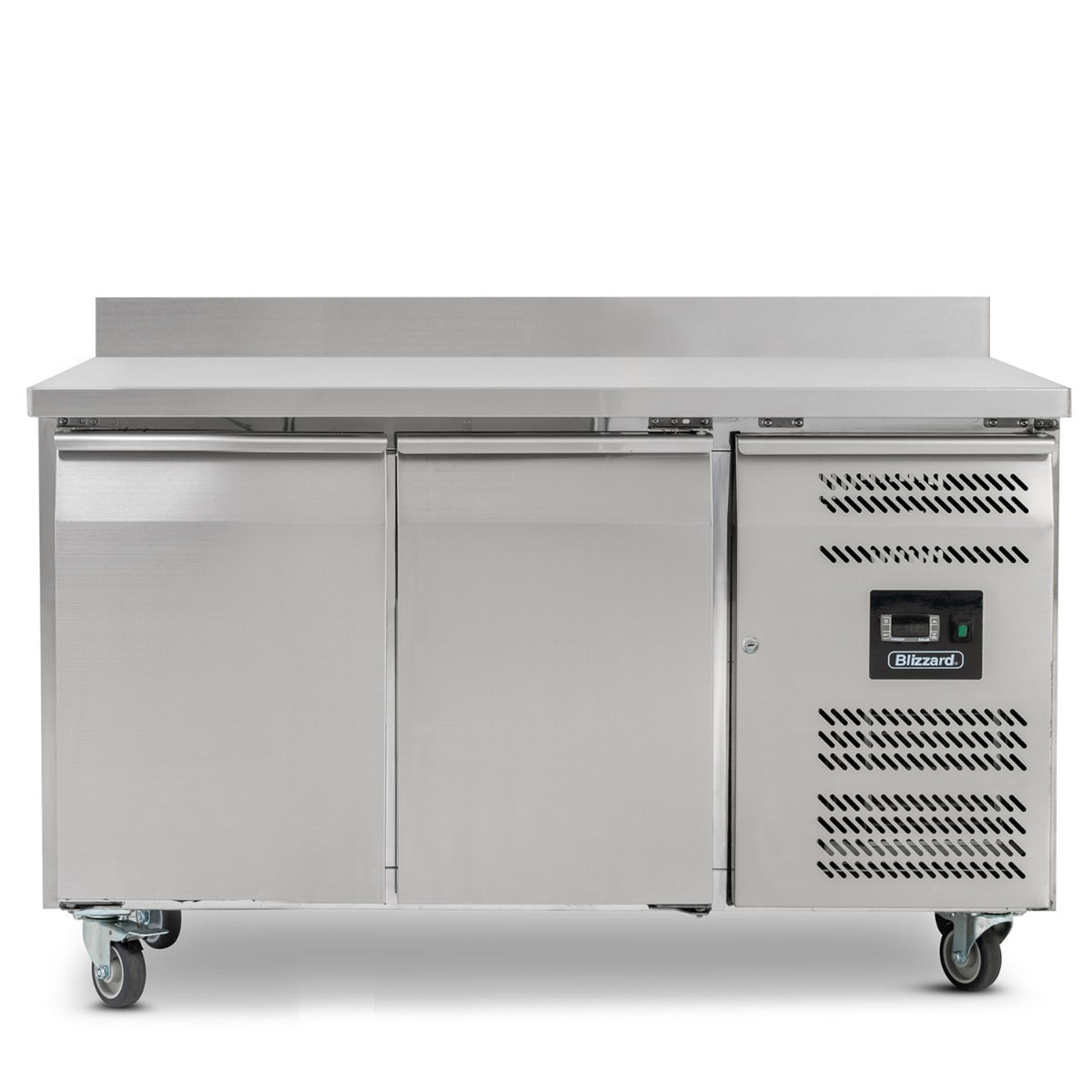 Double Hinged Door Counter Refrigerator With Upstand