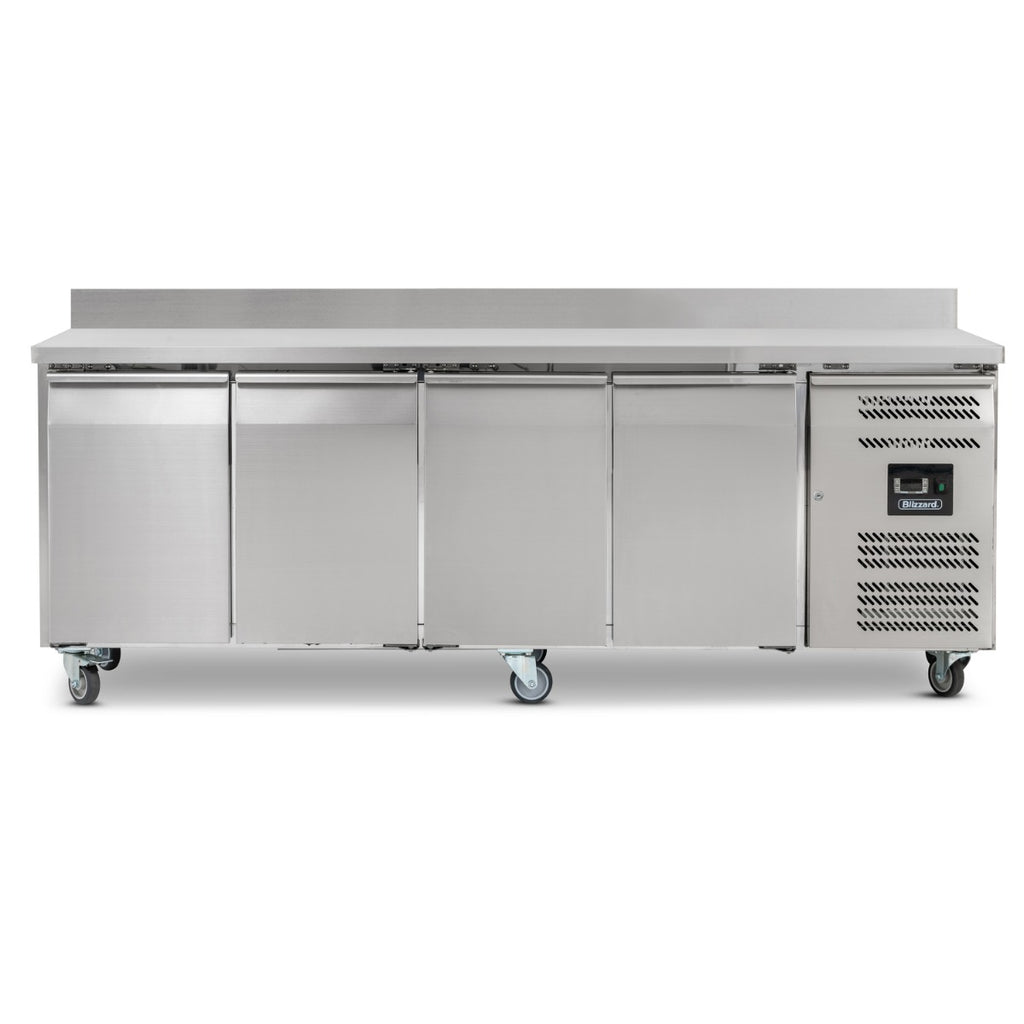 Four Hinged Door Counter Freezer With Upstand