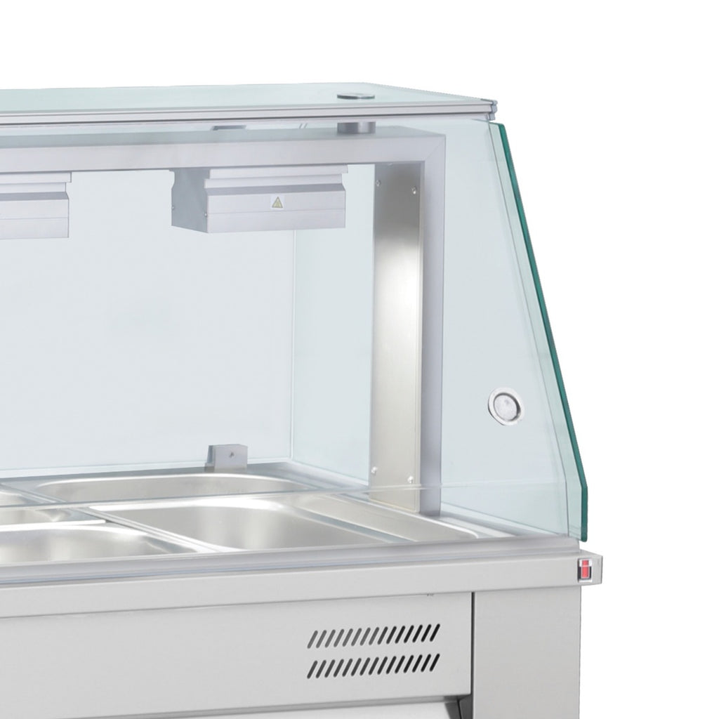 Bain Marie With Glass Canopy 4x GN1/1