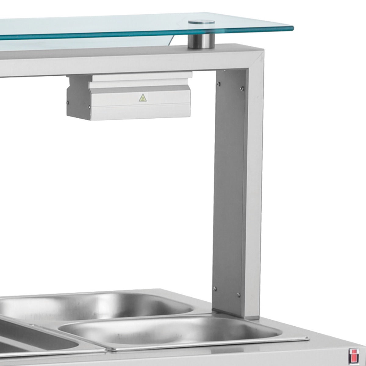 Counter Top Bain Marie With Sneeze Guard 2x GN1/1