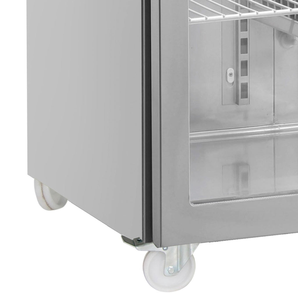 583L Four Hinged Glass Door Gastronorm Counter Refrigerator