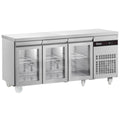 429L Triple Hinged Glass Door Gastronorm Counter Refrigerator