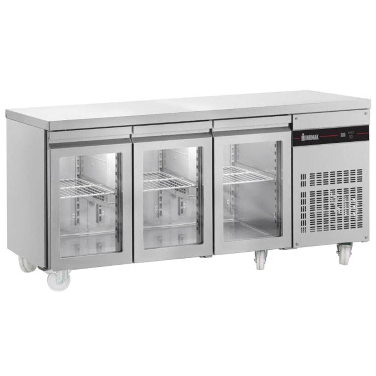 429L Triple Hinged Glass Door Gastronorm Counter Refrigerator